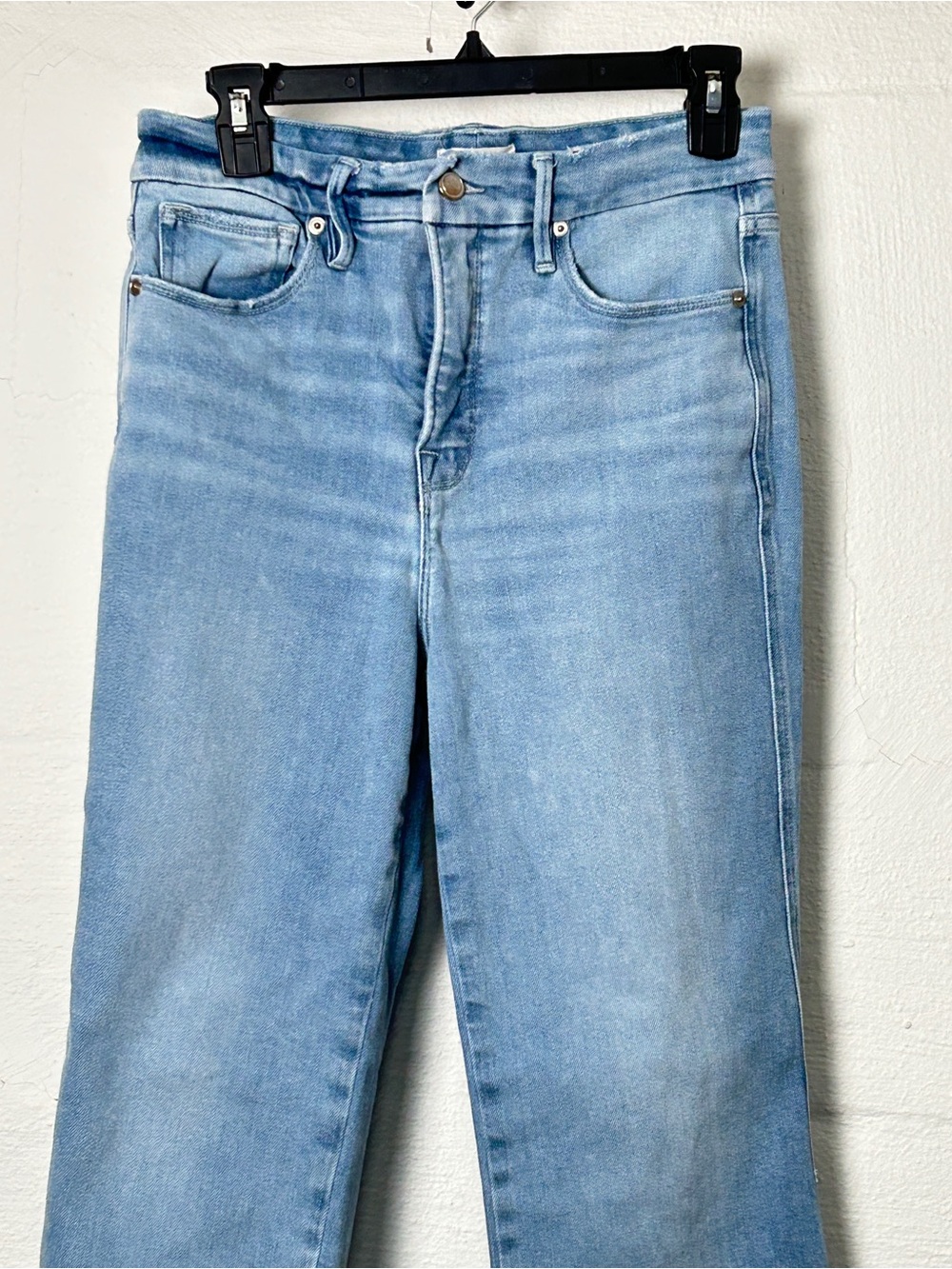 Good American Good Curve Straight Jeans Size 6/28 Blue Medium Wash - Picture 2 of 14